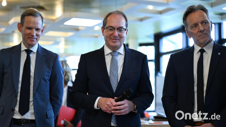 Hendrik Streeck (l-r), Drogenbeauftragter der Bundesregierung, Alexander Dobrindt (CSU), Bundesinnenminister, und Holger Münch, BKA-Präsident. Bild: Arne Dedert/dpa