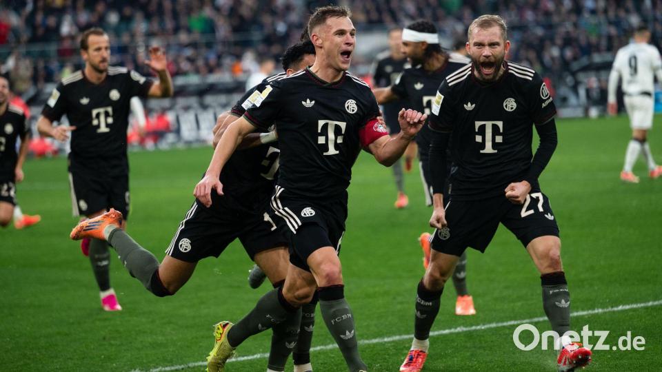 Josuha Kimmich (M) brachte den FC Bayern in Führung. Bild: Marius Becker/dpa