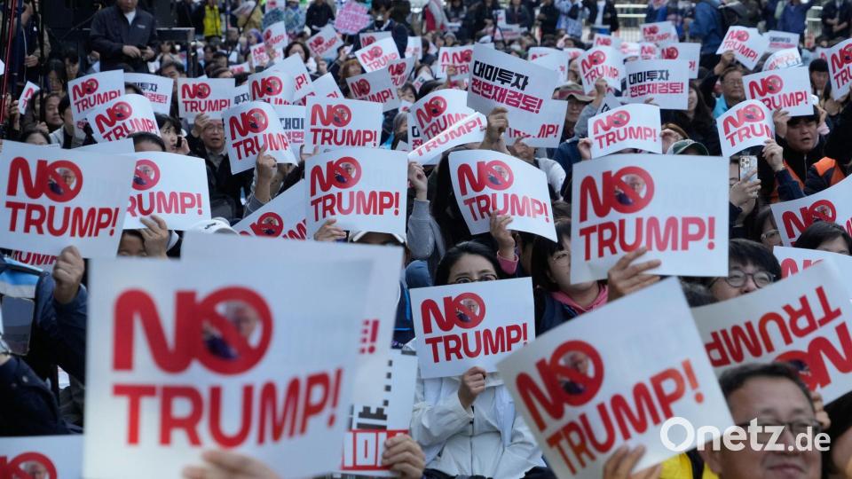 Anti-Trump-Demo in Südkorea Bild: Ahn Young-joon/AP/dpa