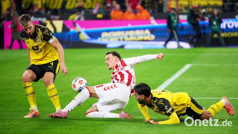 Said El Mala (M) stellte die BVB-Defensive immer wieder vor Probleme. Bild: Bernd Thissen/dpa