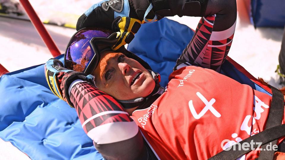 Verhängnisvoller Sturz: Federica Brignone im April in Val di Fassa. (Archivbild) Bild: Elvis Piazzi/AP/dpa