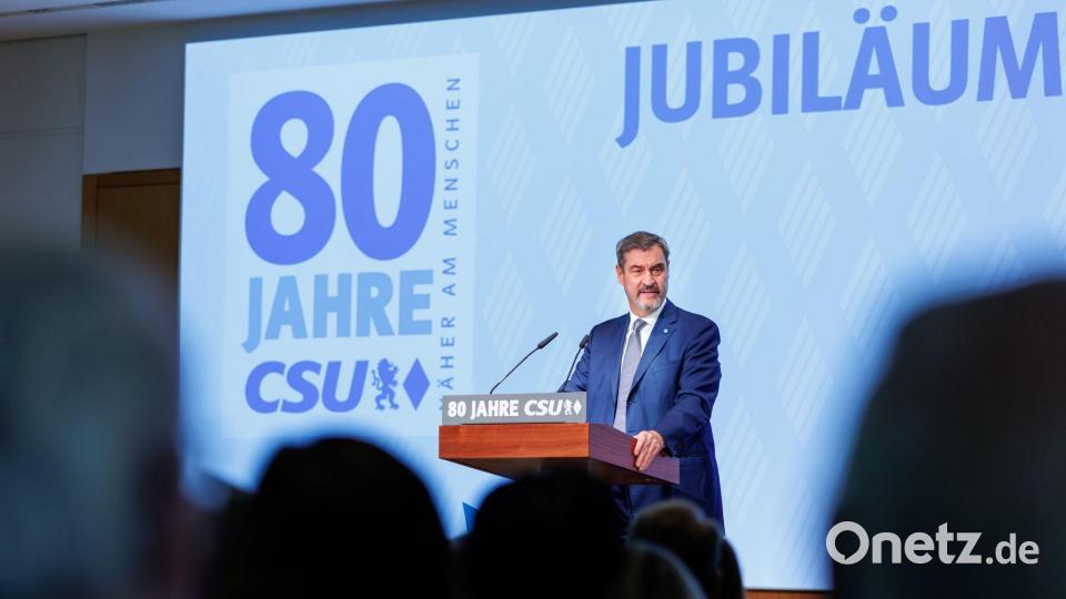 Jubiläumsfeier in München: Söder feiert 80 Jahre CSU Bild: Matthias Balk/dpa