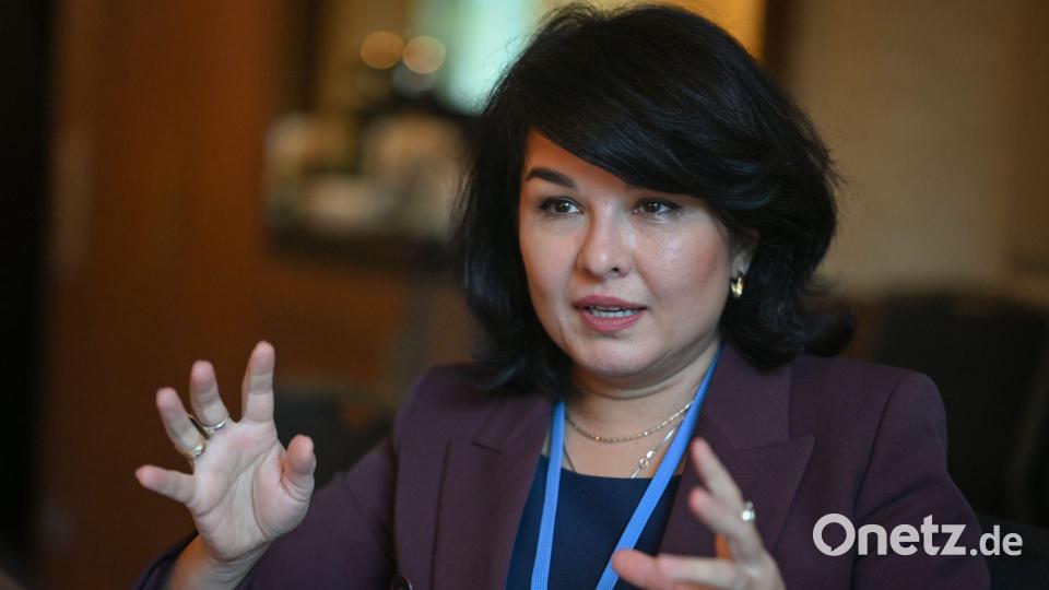 Nigina Muntean berichtet von Beispielen, bei denen es Unterschiede in der Forschung mit Blick auf die Geschlechter gibt. Bild: Jens Kalaene/dpa