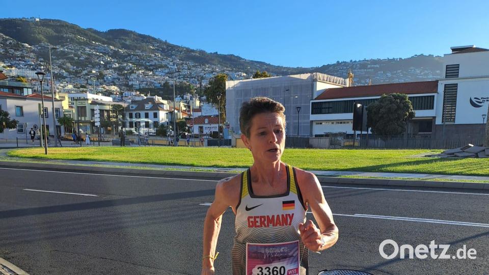 Birgit Schulz auf der Halbmarathon-Strecke Bild: Brigitte Graml