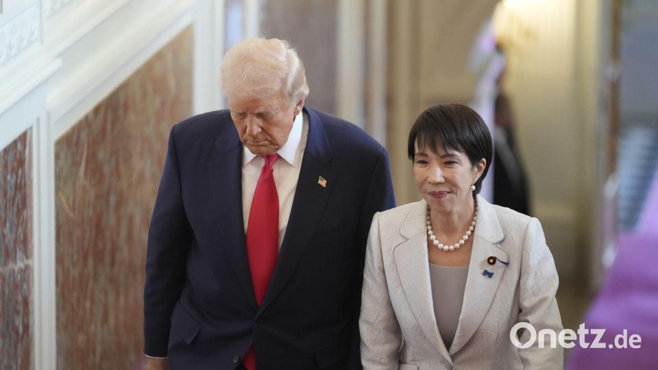 US-Präsident Trump und Japans neue Regierungschefin Takaichi betonen die Bedeutung ihrer Sicherheitsallianz. Bild: Mark Schiefelbein/AP/dpa