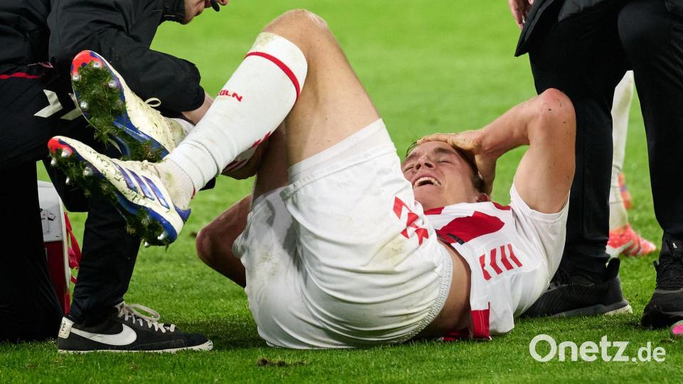 Der Kölner Timo Hübers verletzte sich schwer am Knie und wird monatelang ausfallen. Bild: Bernd Thissen/dpa