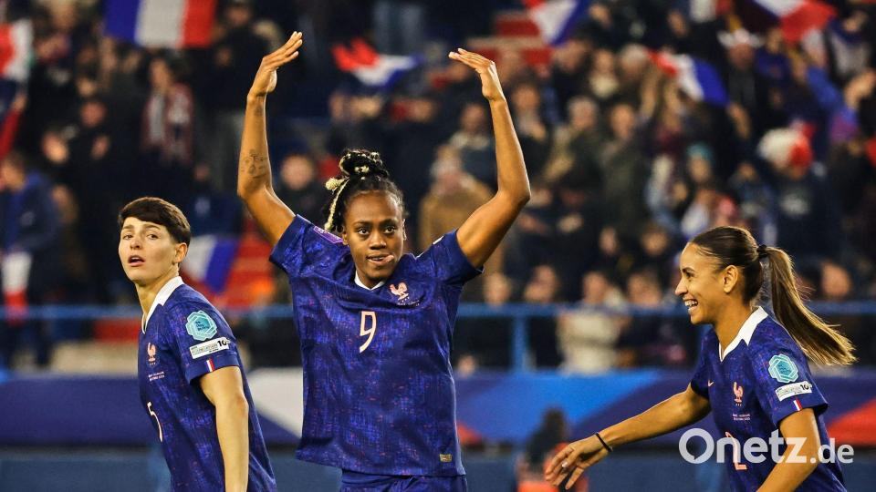 Melvine Malard erzielt das frühe 1:0 gegen Deutschland Bild: Jeremias Gonzalez/AP/dpa