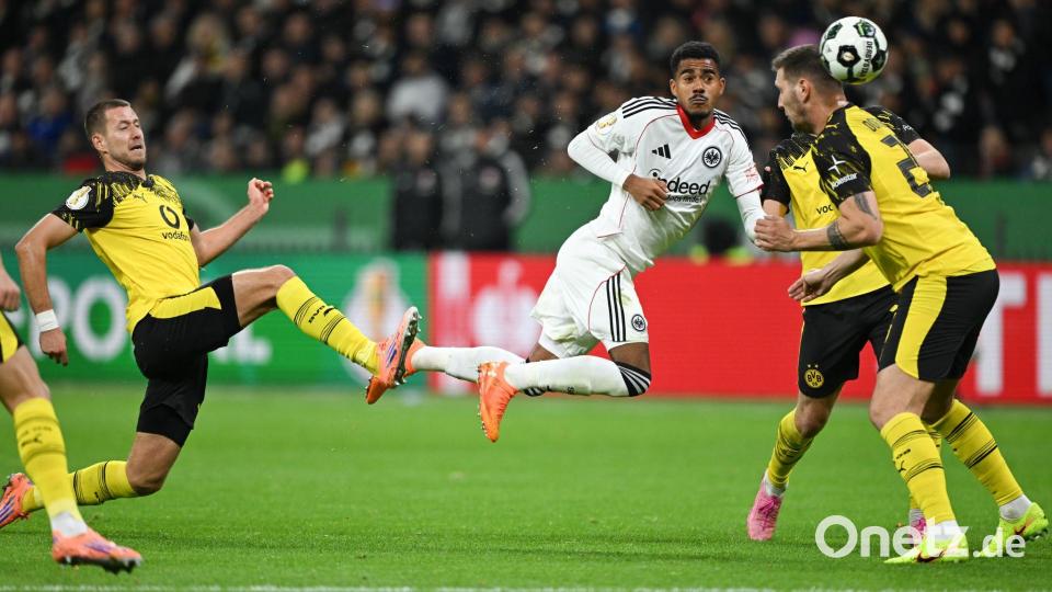 Eintracht Frankfurt und Borussia Dortmund lieferten sich einen Pokal-Fight. Bild: Arne Dedert/dpa