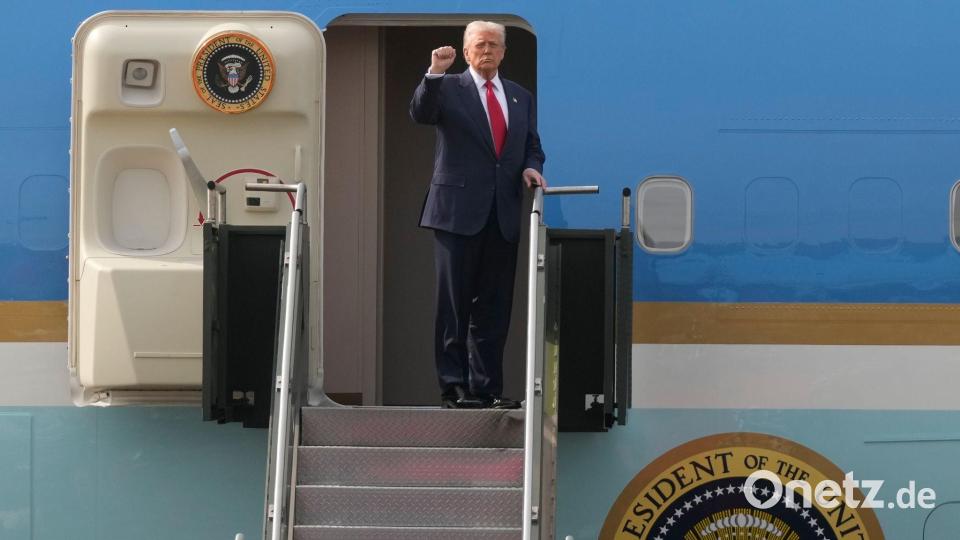 Trump verkündete eine Einigung bei seltenen Erden. Bild: Mark Schiefelbein/AP/dpa