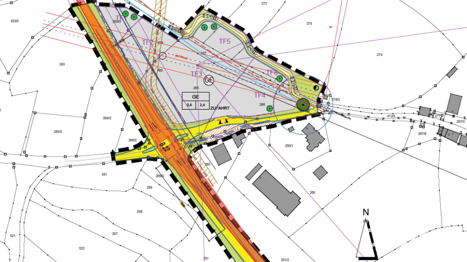 Lageplan des Gewerbegebietes Bild: Marktgemeinde Winklarn