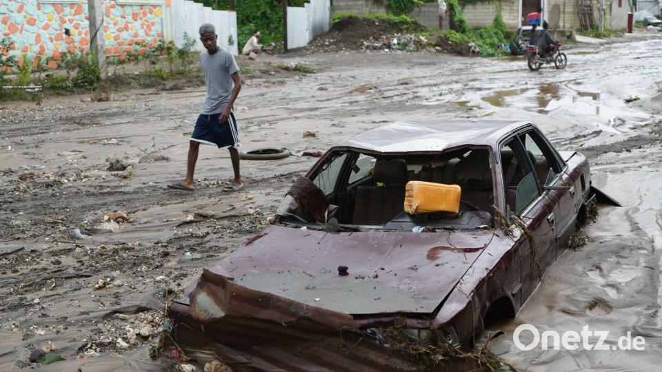 Obwohl der Hurrikan nicht direkt auf Haiti traf, kam es zu tödlichen Überschwemmungen. Bild: Odelyn Joseph/AP/dpa