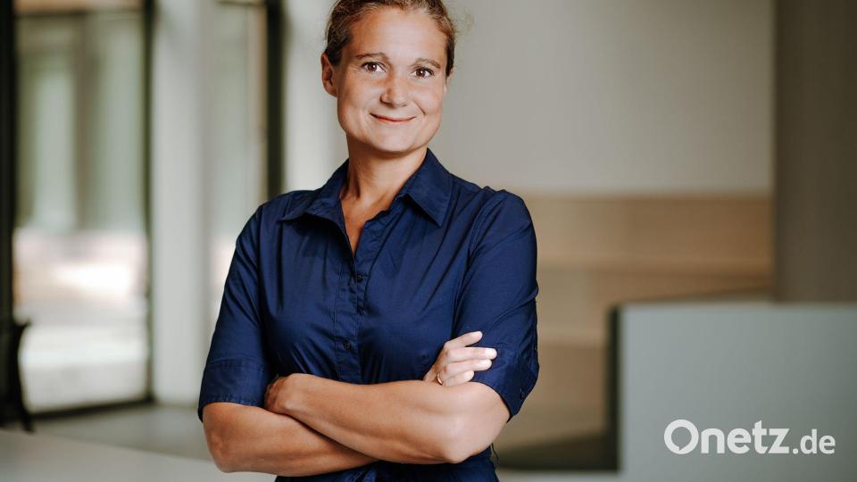 Mit nur 40 Jahren ist Marie Jaroni Chefin der Stahlfirma TKSE. Bild: Jennifer Chaaer/Thyssenkrupp/dpa