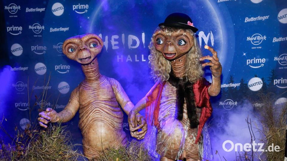 Heidi Klum und Tom Kaulitz verkleideten sich 2024 als Außerirdische. (Archivfoto) Bild: Evan Agostini/Invision/AP/dpa