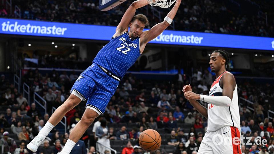 Wagner fliegt und glänzt: Magic-Erfolg gegen die Wizards Bild: John McDonnell/FR172064 AP/dpa