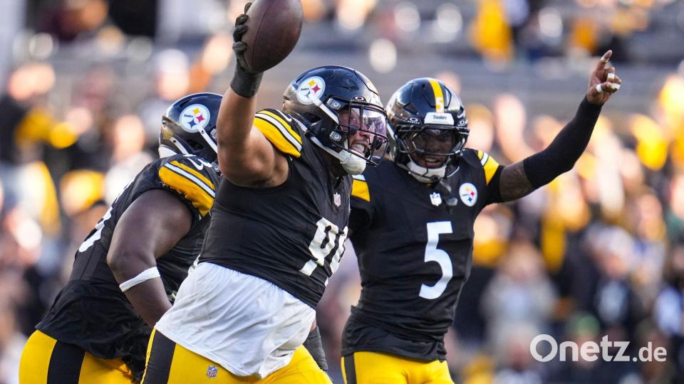 Die Steelers jubelten über den unerwarteten Sieg gegen die Colts. Bild: Gene J. Puskar/AP/dpa