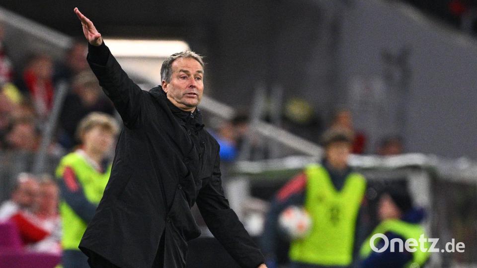 Kaspar Hjulmand verliert in München erstmals mit Leverkusen in der Bundesliga. Bild: Tom Weller/dpa