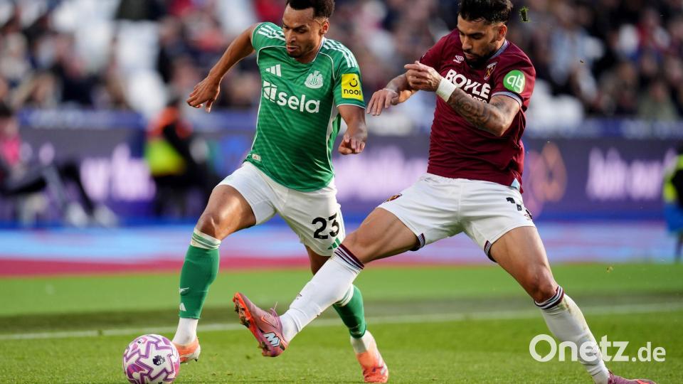 West Hams Lucas Paqueta traf zum 1:1-Ausgleich gegen Newcastle United. Bild: John Walton/PA Wire/dpa