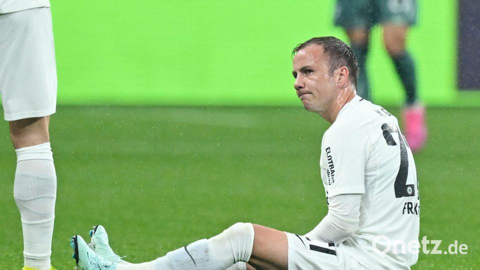 Mario Götze in der vergangenen Saison vor seiner Haar-Transplantation. (Archivbild) Bild: Uwe Anspach/dpa