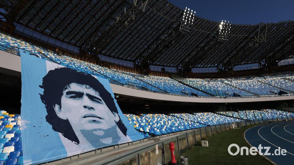 Im Stadio Diego Armando Maradona sind am Dienstagabend keine Eintracht-Fans zugelassen. (Archivbild) Bild: Alessandro Garofalo/LaPresse via ZUMA Press/dpa