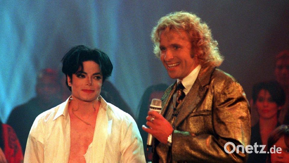 „I love you all“ - viel mehr sagte der „King of Pop“ nicht ins Mikrofon von Moderator Thomas Gottschalk. (Archivbild) Bild: picture alliance / dpa