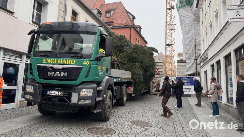 Geschafft! Der Baum hat die Engstelle passiert. Bild: Heike Unger