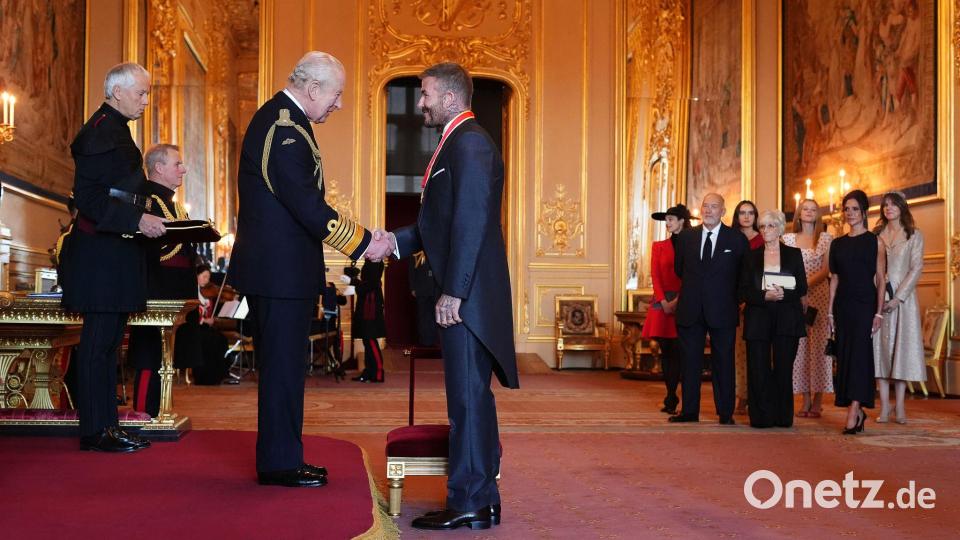 Beckham gilt als großer Verehrer des Königshauses. Bild: Jonathan Brady/PA via AP/dpa