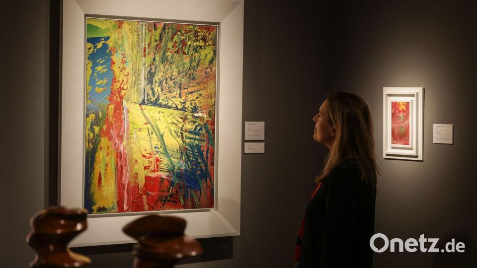 Das Bild „U.L.“ von Gerhard Richter ist das teuerste Werk auf der Messe. Bild: Oliver Berg/dpa