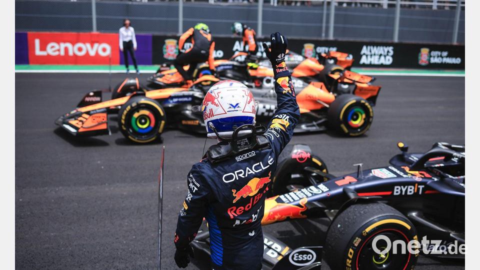 Kann Verstappen das McLaren-Duo in Brasilien wieder schlagen? (Archivbild) Bild: Ettore Chiereguini/AP/dpa