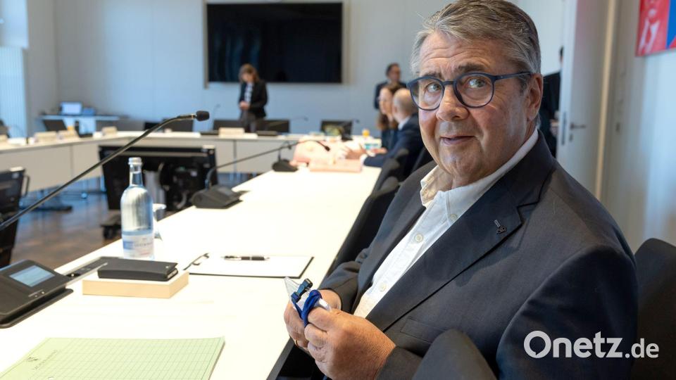 Auch Ex-Wirtschaftsminister Sigmar Gabriel sagte vor dem Untersuchungsausschuss zur Stiftung Klima- und Umweltschutz MV in Schwerin aus. Bild: Ulrich Perrey/dpa