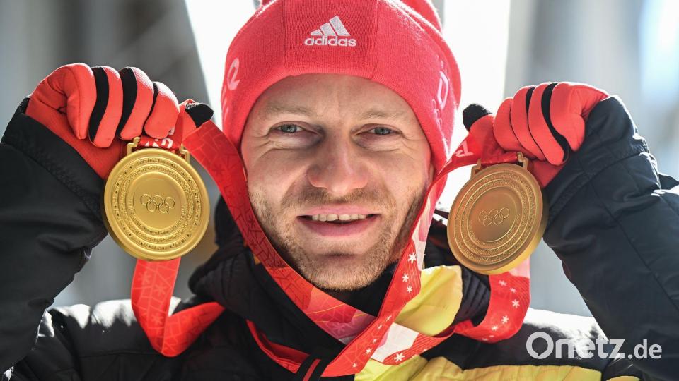 Der viermalige Olympiasieger Francesco Friedrich hat die ersten Fahrten auf der Bahn in Cortina gemacht. (Archivbild) Bild: Robert Michael/dpa-Zentralbild/dpa