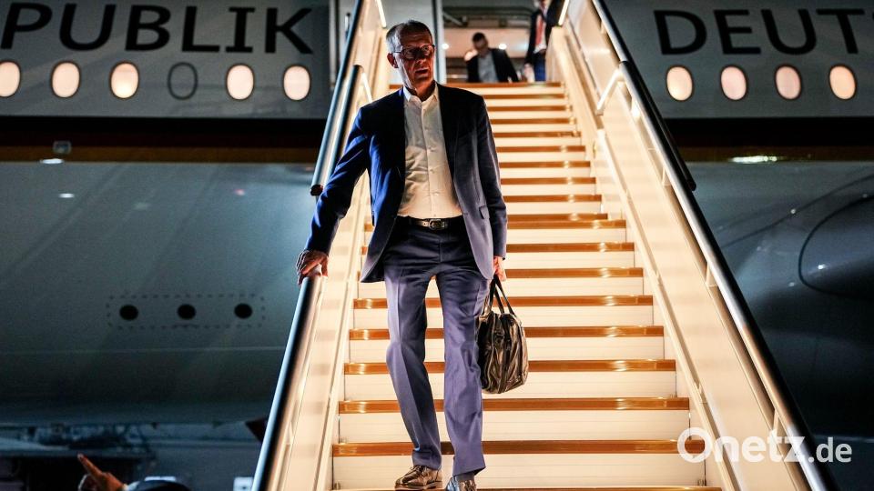 Bundeskanzler Merz landet in Belem zur Weltklimakonferenz COP30 Bild: Kay Nietfeld/dpa