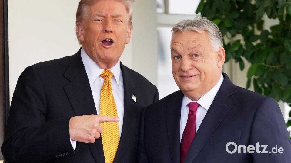 Trump stellte Ungarn Ausnahmeregelung für russisches Öl in Aussicht. Bild: Evan Vucci/AP/dpa