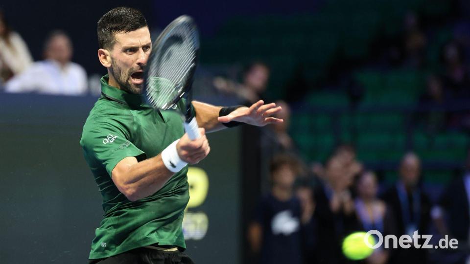 Auch mit 38 Jahren schlagkräftig: Novak Djokovic. Bild: Yorgos Karahalis/AP/dpa