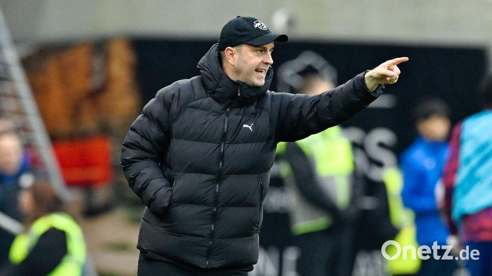 Es nützte nichts, Ole Werner kassierte mit RB die erste Niederlage nach sieben Partien. Bild: Uwe Anspach/dpa