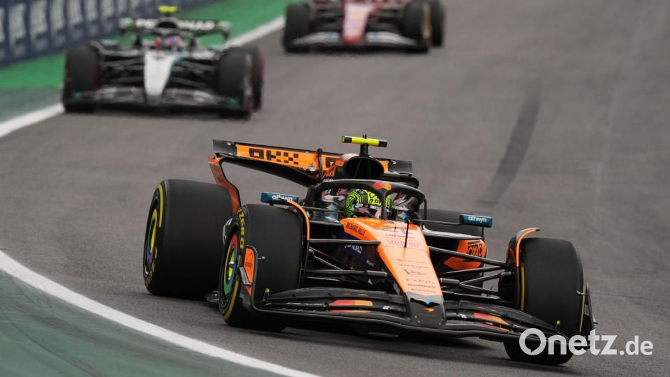 Lando Norris an der Spitze des Feldes in Brasilien. Bild: Andre Penner/AP/dpa