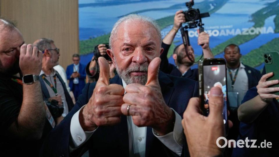 Verbreitet Zuversicht und strahlt Entschlossenheit aus: Brasiliens Präsident Lula. Bild: Eraldo Peres/AP/dpa