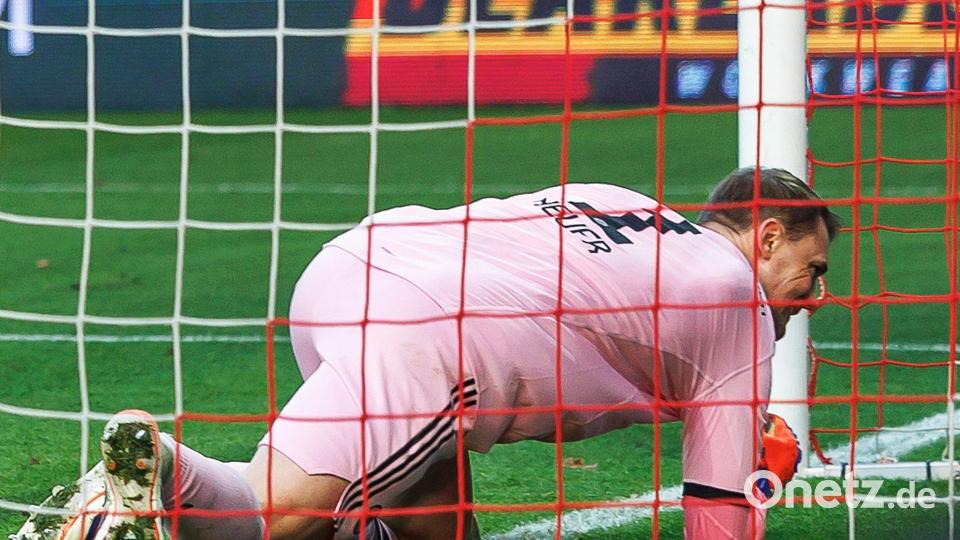 Manuel Neuer sah beim Tor der Berliner unglücklich aus. Bild: Andreas Gora/dpa