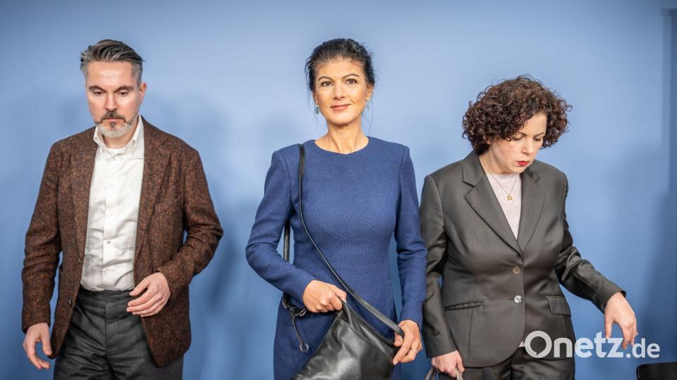 BSW-Chefin Sahra Wagenknecht gibt den Bundesvorsitz ab. Bild: Michael Kappeler/dpa