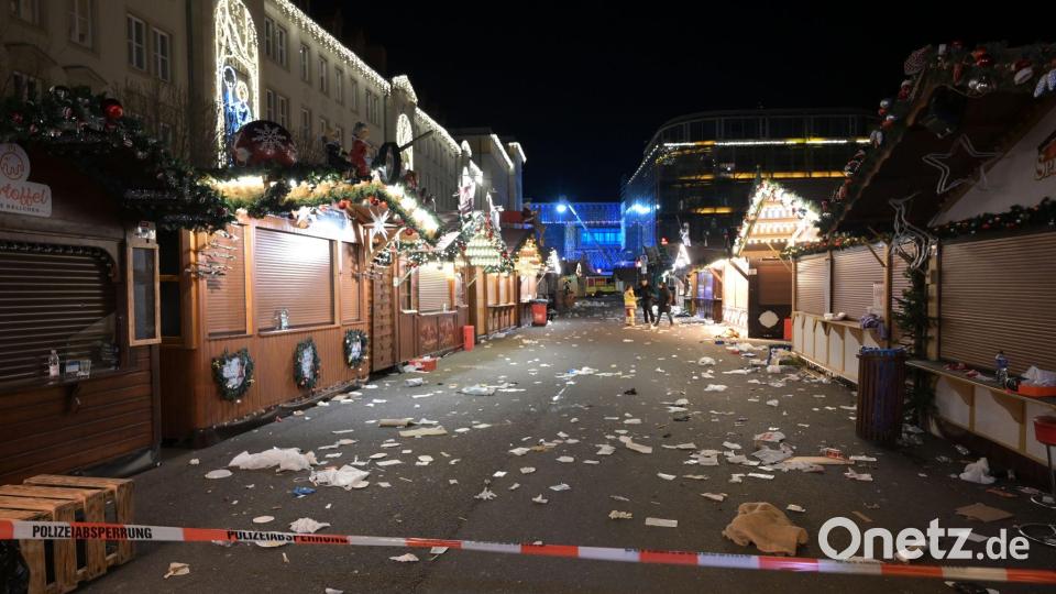 Der Todesfahrer war mit bis zu 48 Stundenkilometern über den Weihnachtsmarkt gerast. (Archivbild) Bild: Heiko Rebsch/dpa