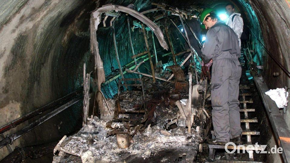 Nur 12 Menschen überlebten das Tunnel-Inferno. (Archivbild) Bild: Franz Neumayr/epa apa/dpa