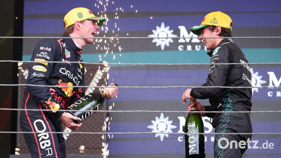 Eine Fahrt von Max Verstappen (l) für den Titel Weltmeister der Herzen. Bild: Ettore Chiereguini/AP/dpa