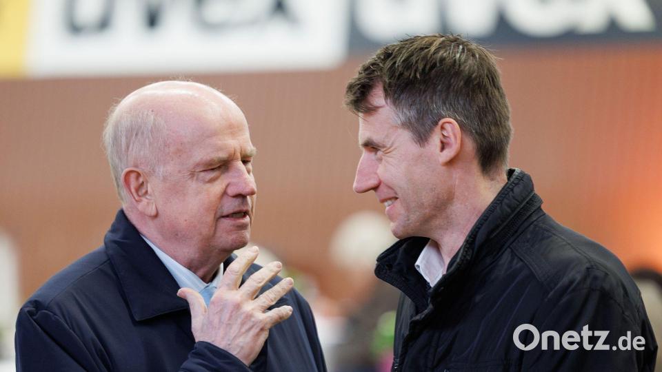 FN-Präsident Martin Richenhagen und der Vorstandsvorsitzende Dennis Peiler kritisieren den Olympiasieger. (Archiv) Bild: Friso Gentsch/dpa