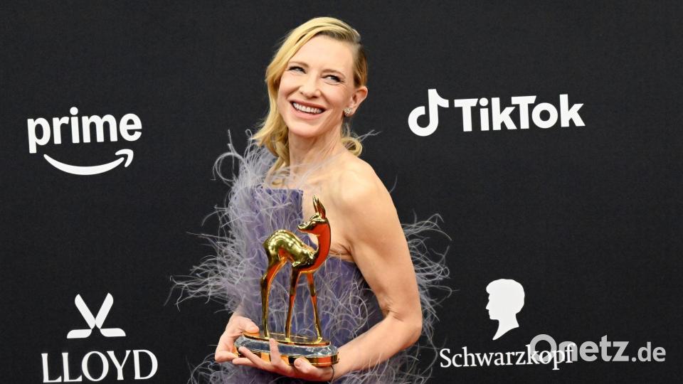 Bambi-Preisträgerin Cate Blanchett. Bild: Felix Hörhager/dpa