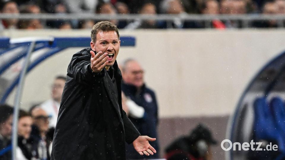 Julian Nagelsmann ist nicht zufrieden mit dem Spiel der DFB-Elf. Bild: Federico Gambarini/dpa