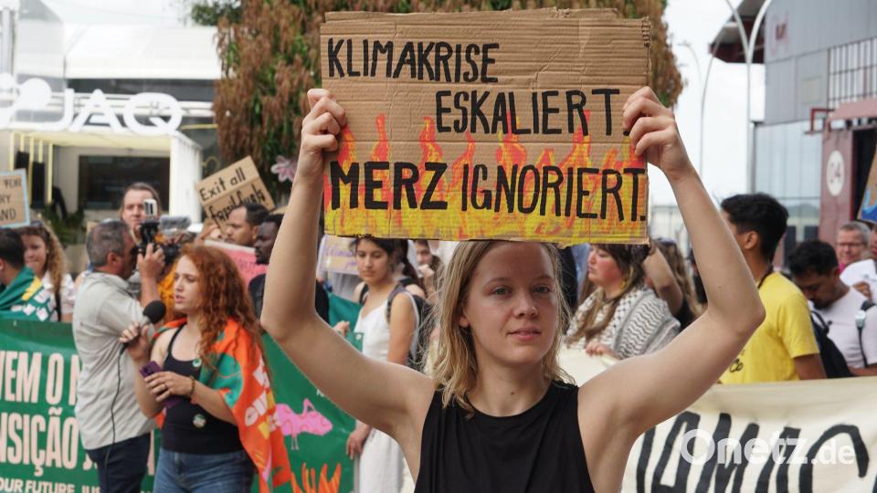 Die deutsche Klimaaktivistin Carla Reemtsma hält den Einfluss fossiler Lobbyisten auf der Konferenz für ein ernsthaftes Problem. Bild: Larissa Schwedes/dpa
