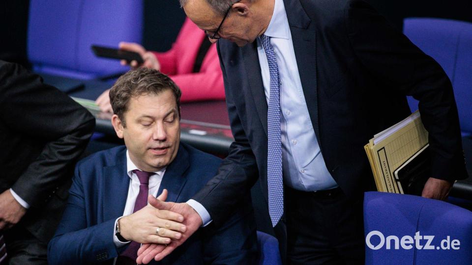 Lars Klingbeil, SPD-Finanzminister, im Bundestag. Bild: Carsten Koall/dpa