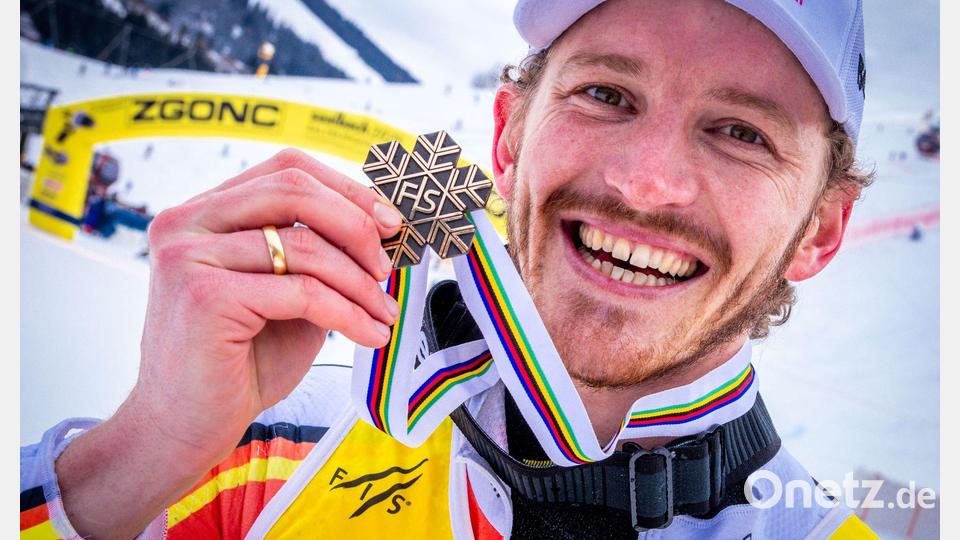 Linus Straßer holt Slalom-Bronze bei der WM 2025 in Saalbach. (Archivfoto) Bild: Jens Büttner/dpa