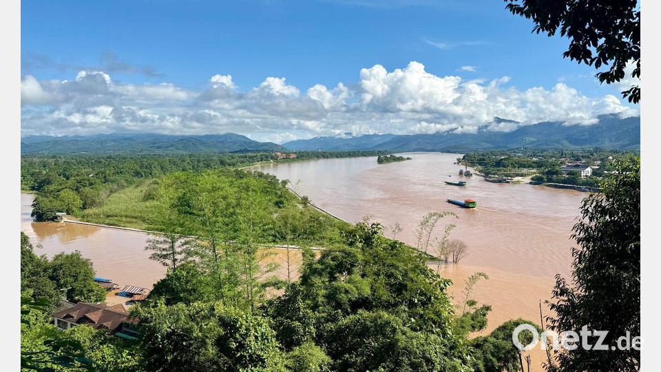 Am Goldenen Dreieck zwischen Thailand, Myanmar und Laos fließen der Mekong und der Ruak River zusammen. Bild: Carola Frentzen/dpa