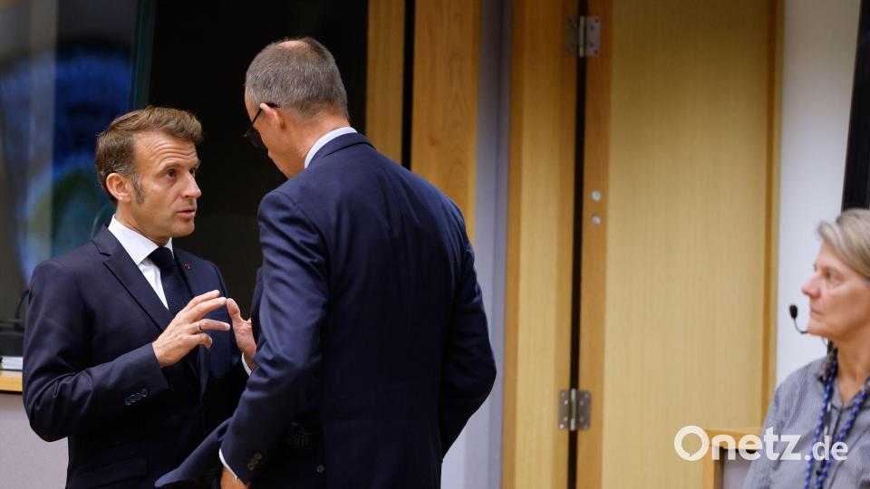 Bundeskanzler Friedrich Merz (CDU) und der französische Präsident, Emmanuel Macron, haben zum „Summit on European Digital Sovereignty“ eingeladen. (Archivfoto) Bild: Geert Vanden Wijngaert/AP/dpa