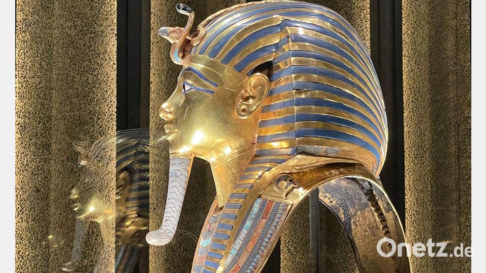 Die Grabbeigaben des Tutanchamun gelten als Highlight des Großen Ägyptischen Museums. (Archivbild) Bild: Ulrich Steinkohl/dpa